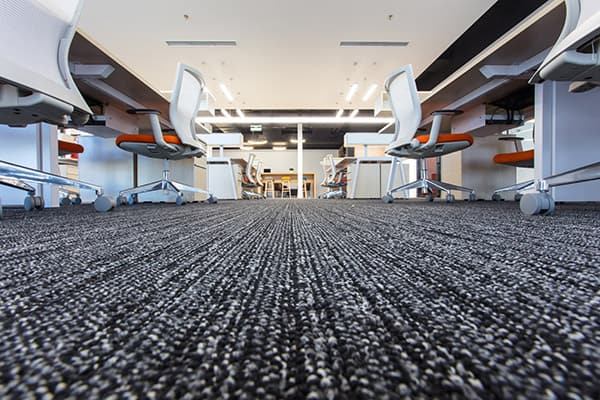 Commercial carpet installation photo